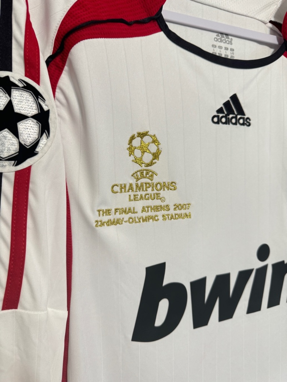 Vintage AC Milan 2007 Kaka UCL final white long sleeve soccer jersey - Picture 3 of 5